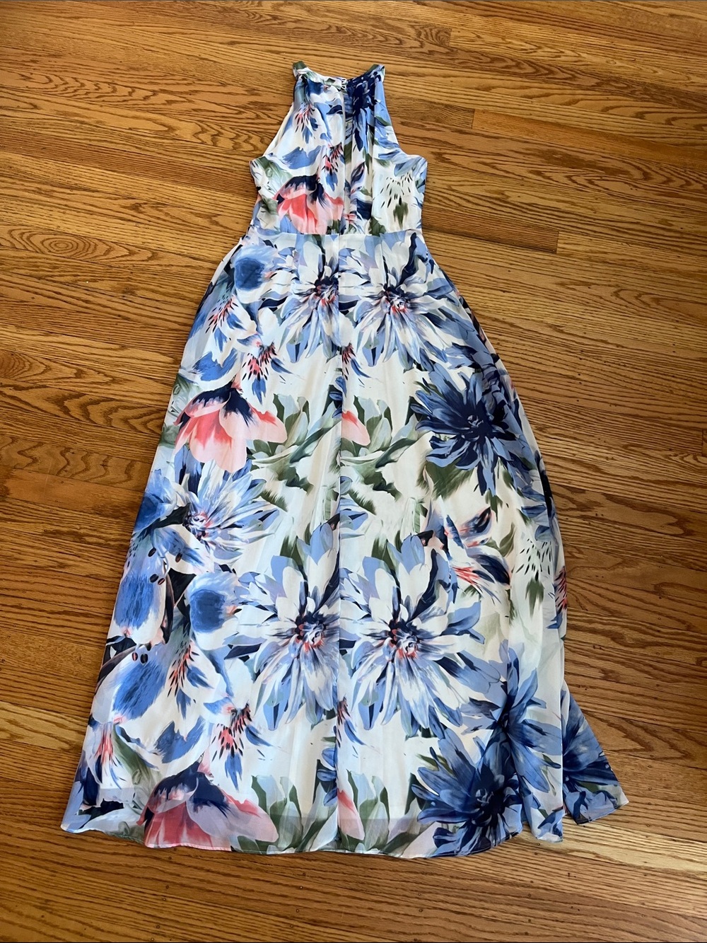 Be by Chetta B Floral Halter Dress Size 6 Chiffon Wedding Guest - Picture 4 of 6